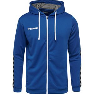 hummel - hmlAUTHENTIC POLY ZIP HOODIE - Sweatvest - Gestructuurd Polyester - Capuchon