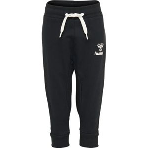 Hummel - Apple - Broek - Zwart/Wit - Sweatstof, Tapered Pasvorm, Elastische Broekband