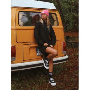 Roxy - Home Again - Sweaterjurk met lange mouw en halve rits bij de kraag voor Dames