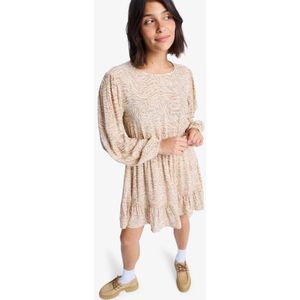 Roxy - Paradise Breeze - Bedrukte mini-jurk met ronde hals en lange mouw voor Dames