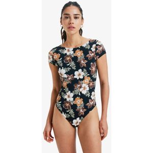 Roxy - Nostalgic Feels - Eendelig Badpak met Korte Mouwen voor Dames