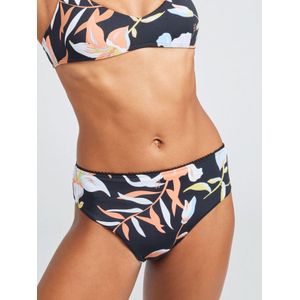 Bikinibroekje - Halfhoge Taille - Zwart - Gerecycled Nylon en Elastaan