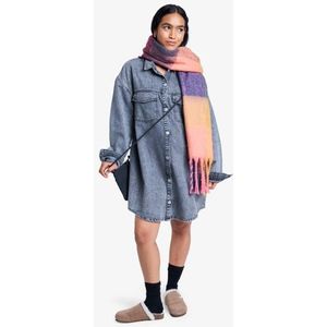 Roxy - Tidal Moon - Mini denim overhemdjurk met lange mouw voor Dames