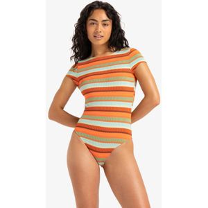 Roxy - Sunset Stripe - Eendelige Rashguard met Korte Mouw voor Dames