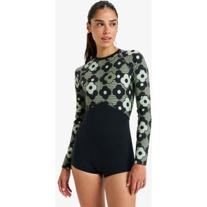 Roxy - Roxy Pro Wave - Shorty rash vest met rits op de rug en lange mouw voor Dames