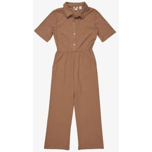 Roxy - Jumpsuit - Meisjes - Wafelstof - Kraag - Korte Mouwen - Enkellengte