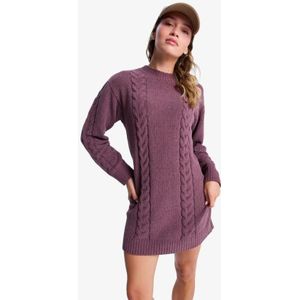 Roxy - Missing The Waves - Kabelgebreide mini sweaterjurk met lange mouw voor Dames
