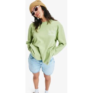 Roxy - Hangloose Washed - T-shirt met Lange Mouwen - Los Gebreide Katoenen Stof