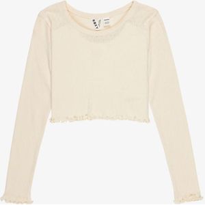 Roxy - Hey Yeah Yeah Pointelle - Kort Slimfit T-shirt - Lange Mouw - Meisjes 4-16