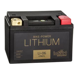 intAct Bike-Power Motorradbatterie Lithium-Ionen LI-06 12V 6Ah