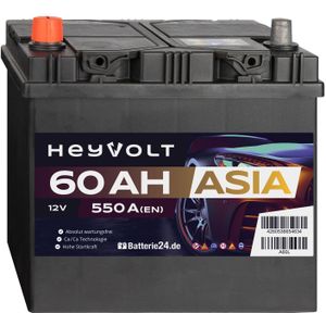 HeyVolt ASIA Autobatterie A60L 12V 60Ah Starterbatterie