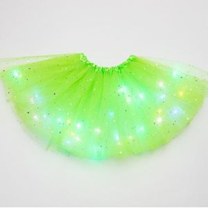 LED Rokje / Tutu - Groot - Licht Groen - Met Gekleurde RGB Verlichting