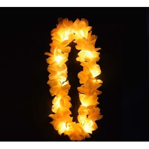 Lichtgevende Hawaii Ketting - LED - Geel