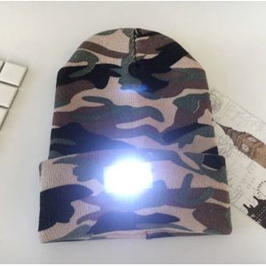 Lichtgevende Muts - LED - Camouflage