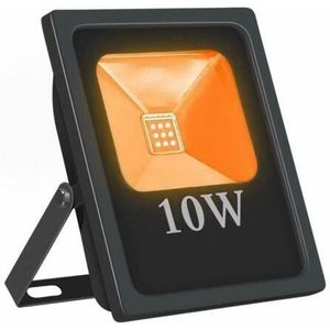 LED Bouwlamp Oranje - 10 Watt - Plat