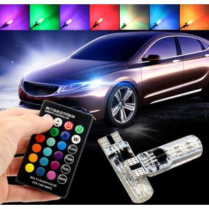 LED Autoverlichting Set - T10 - RGB