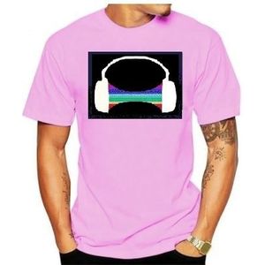 LED T-shirt Equalizer - Roze - Headphone
