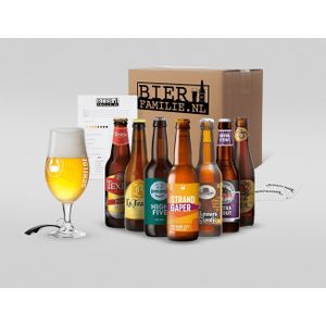 Bierpakket Prijswinnend 8 bieren + glas