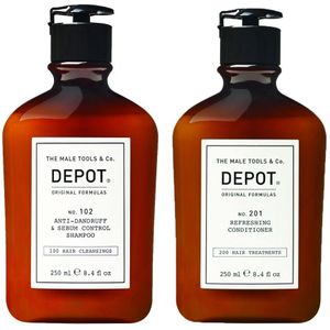 Depot 102 Anti-Dandruff Shampoo & 201 Refreshing Conditioner 250ml