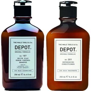 Depot 107 White Sebum 250ml & 201 Refreshing Conditioner 250ml