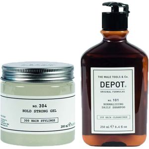 Depot 304 Hold Strong Gel 200ml & 101 Normalizing Daily Shampoo 250ml
