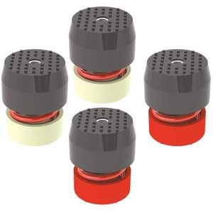 Soleco Trillingsdemperset Rood 120-170KG M8 2x Wit 2x Rood