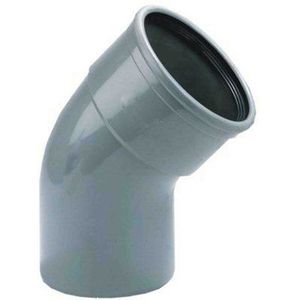 Pvc Bocht 125mm, Mof/spie 45 Graden Rubber