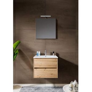 York Badkamermeubel Naturel 60CM + Gratis Spiegel & Lamp