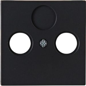 Kopp - Centraalplaat Antenne/COAX HK07 - Mat Zwart - Kunststof