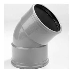 Pvc Bocht 125mm, Mof/mof 45 Graden Rubber