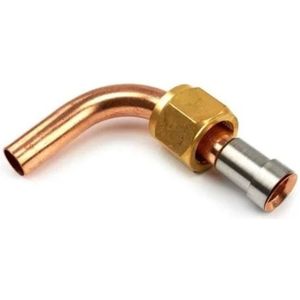 Flexflair FAB Soldeerkoppeling 3/8" Met Koperen Bocht 90°