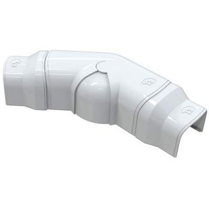 Optima - CPS62 - Leidinggoot - Zuiver Wit - Platte Bocht Verstelbaar