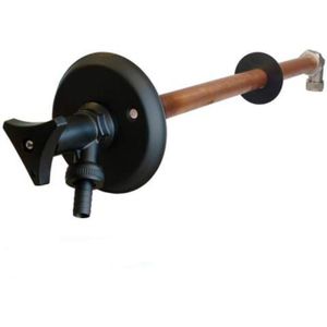 Comfort Line - Vorstvrije Gevelkraan - Mat Zwart - 15 x 3/4"