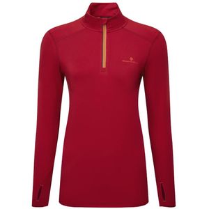 Ronhill Core Thermal 1/2 Zip Laufshirt Damen - Rot, Größe XL