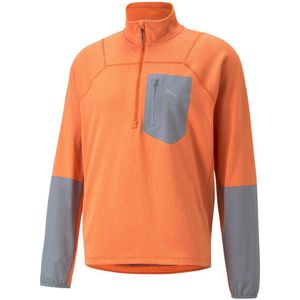 Puma Seasons Raincell Half-Zip Lauftop Herren - Orange, Grau, Größe XXL