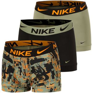 Nike Essential Micro Trunk Boxer Short 3er Pack Herren - Oliv, Schwarz, Größe S