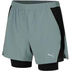 Puma Velocity 2in1 Short Laufshorts Herren - Grün, Größe M