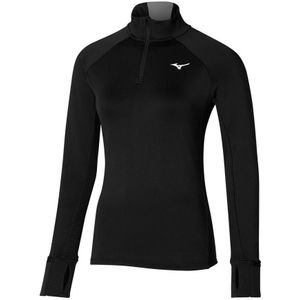 Mizuno Warmalite Half-Zip Lauftop Damen - Schwarz, Schwarz, Größe L