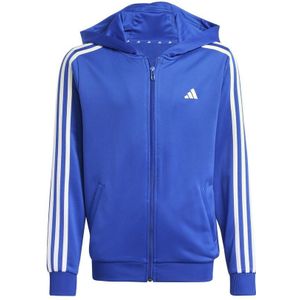 adidas Training Essentials 3 Stripes Sweatjacke Kinder - Blau, Weiß, Größe 128