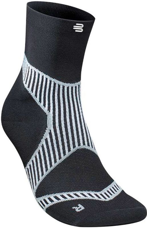 Bauerfeind Performance Mid Cut Laufsocken Damen - Schwarz, Weiß, Größe 38-40