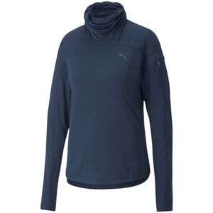 Puma Cloudspun High Neck Longsleeve Damen - Dunkelblau, Größe XS