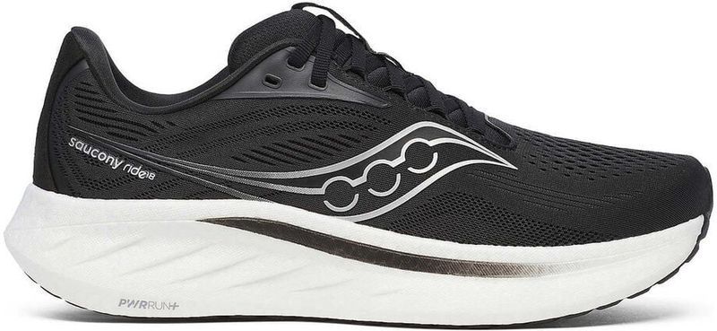 Saucony Ride 18 Neutralschuh Herren - Schwarz, Weiß, Größe 42