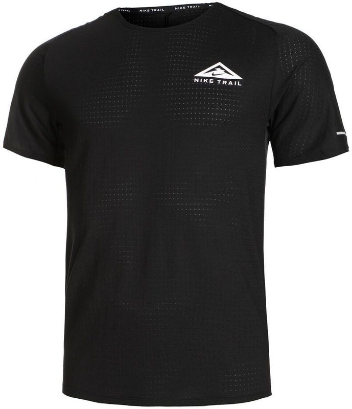 Nike Dri-Fit Trail Laufshirt Herren - Schwarz, Größe S