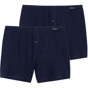 Schiesser Boxer Jersey 2-pack blauw