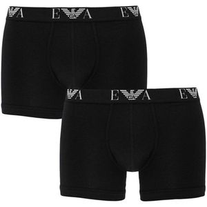 Armani Boxershorts Monogram 2-pack zwart