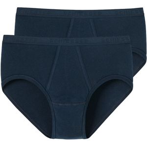 Schiesser Sportslip original 2-Pack met gulp blauw
