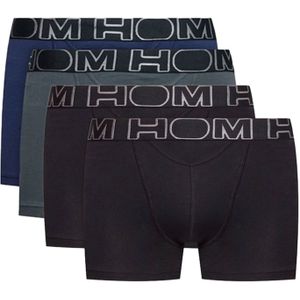 Hom Ho1 boxershorts boxerline 4-pack zwart-grijs-blauw