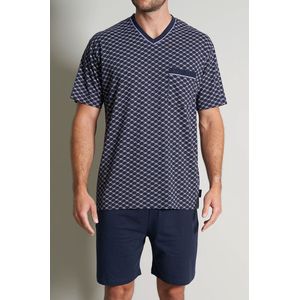 Gotzburg Shortama V-hals blauw-paars