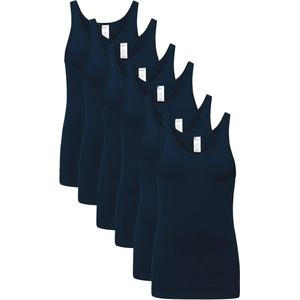 Schiesser Hemden cotton essentials 6-pack blauw