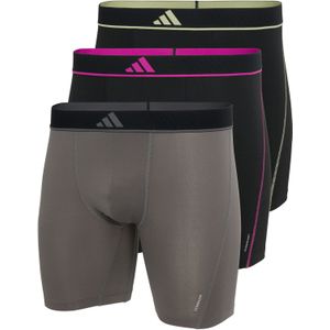 Adidas Boxershorts Micro flex lang 3-pack zwart grijs